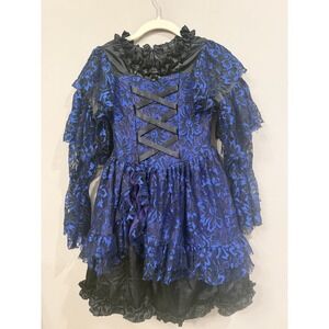 Chasing Fireflies Midnight Bandida Costume Child Sz 10 Zorro Dress Purple